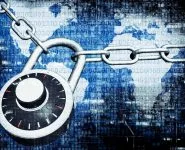 chain and lock above world